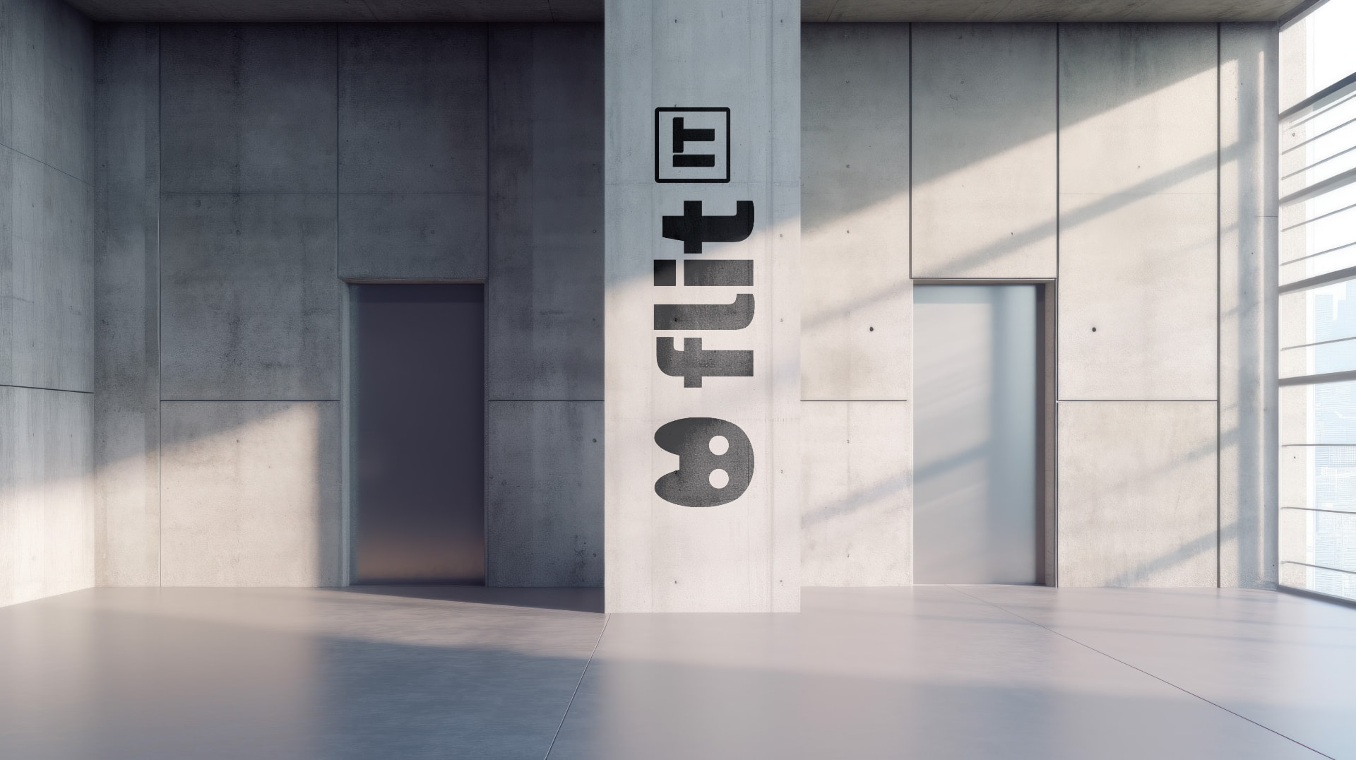 Relieve blanco de formas redondeadas con el logotipo Flit Pay