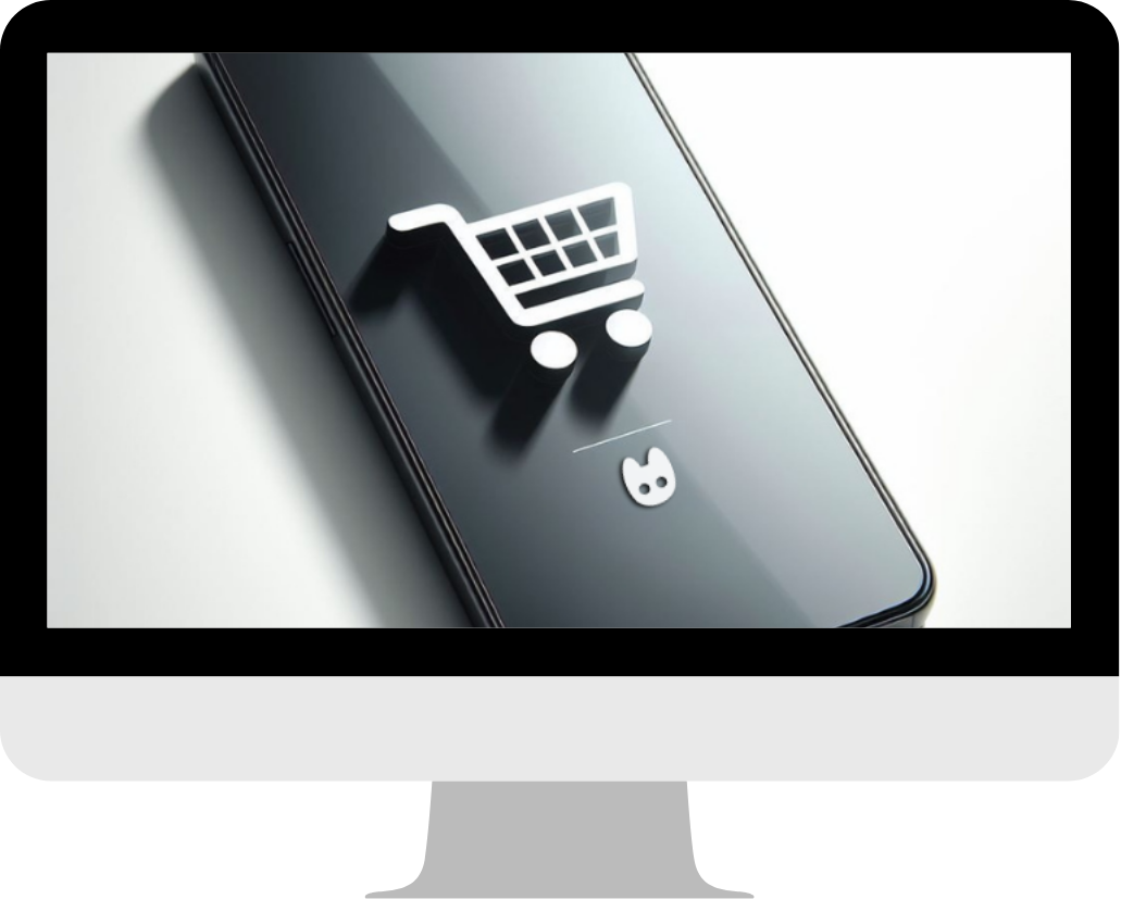 Monitor mostrando una experiencia de compra conectada